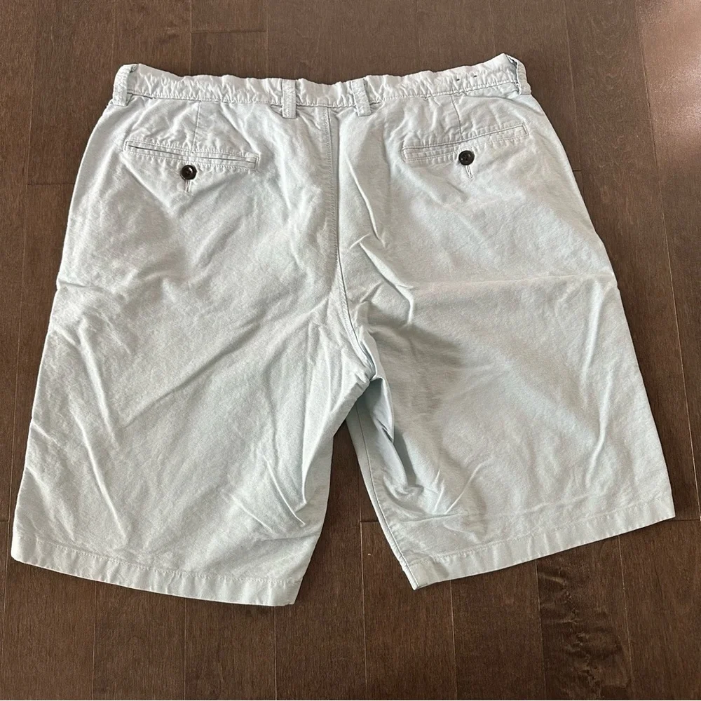 J. CREW Club Shorts Light Blue Chambray Cotton Chino Khaki Zip Fly 10.5